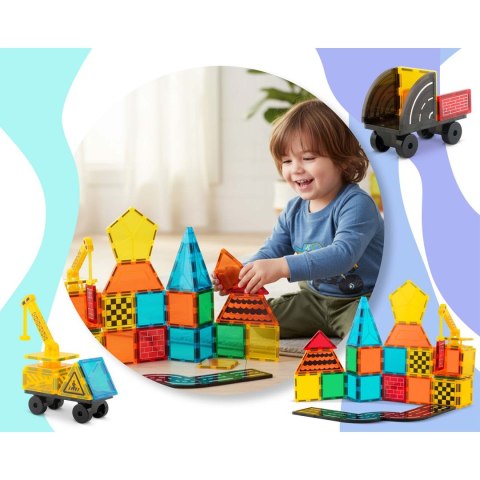 Klocki magnetyczne edukacyjne konstrukcyjne 90 szt RK-780 Ricokids