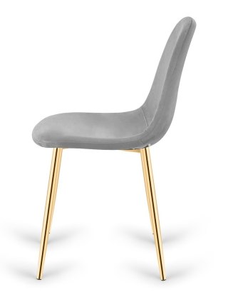 Krzesło tapicerowane GIULIA VELVET GREY GOLD II GATUNEK