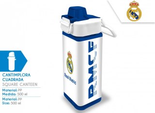 Bidon kwadratowy 500ml PP Real Madryt