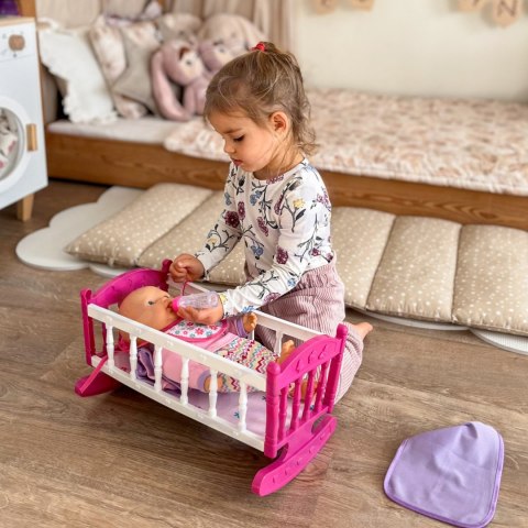 WOOPIE ROYAL Zestaw XL Opiekunka Lalka Jednorożec z Kołyską i Zestawem do Karmienia