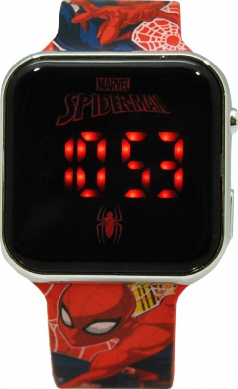 Zegarek LED z kalendarzem Spiderman