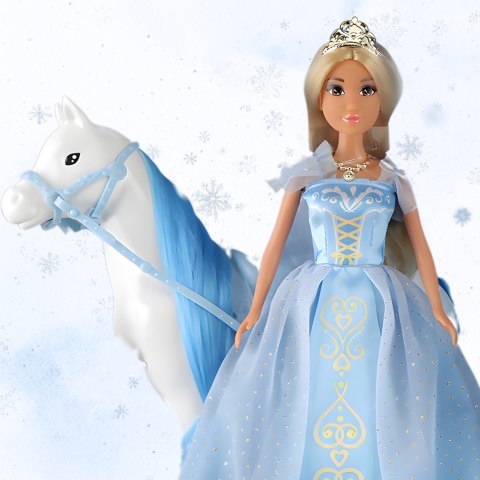 WOOPIE ROYAL Lalka Lodowa Księżniczka Lily i Magiczny Powóz Karoca Akcesoria