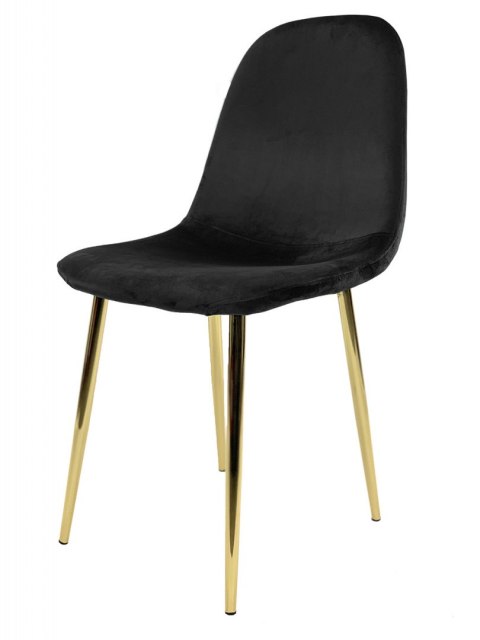 Krzesło tapicerowane GIULIA VELVET BLACK GOLD II GATUNEK