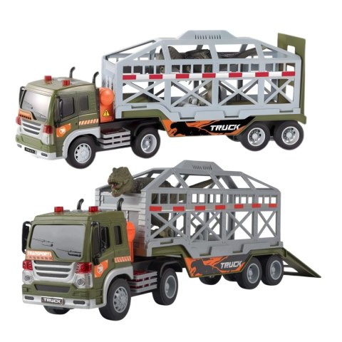 WOOPIE Ciężarówka Transporter Dinozaurów Auto z Dźwiękiem i Światłem