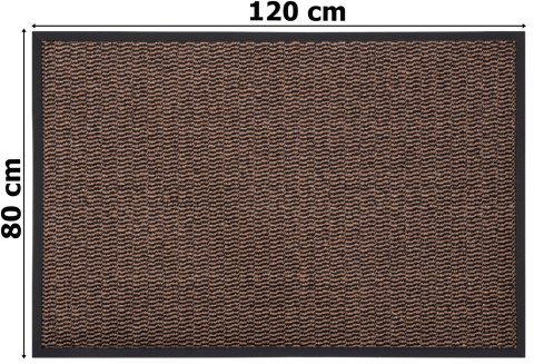 Wycieraczka do butów wejściowa pod drzwi 80x120 cm WANDA brązowa