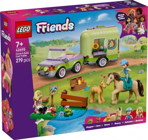 Klocki Friends 42695 Przyczepa z koniem i źrebaczkiem