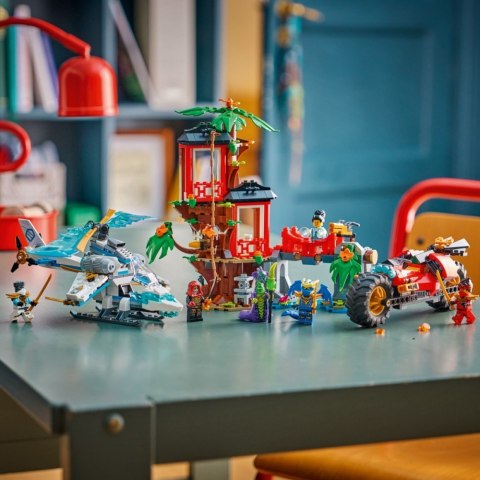 Klocki Ninjago 71857 Bitwa ninja: domek na drzewie z pojazdami