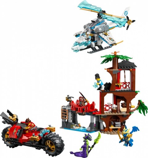 Klocki Ninjago 71857 Bitwa ninja: domek na drzewie z pojazdami