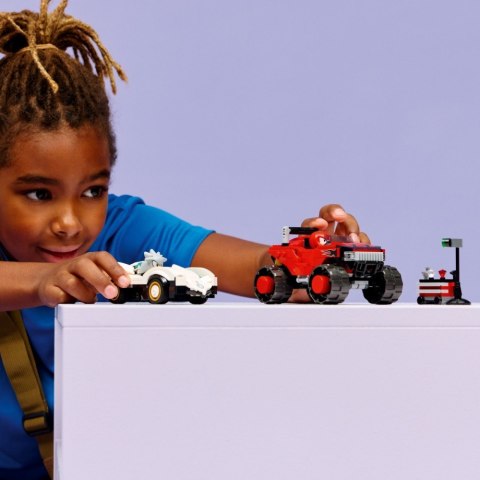 Klocki Sonic 77118 Silver w samochodzie kontra Knuckles w monster trucku
