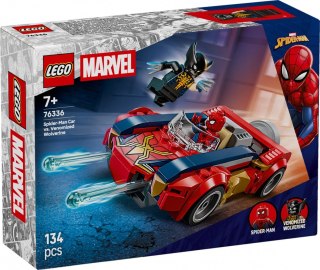 Klocki Super Heroes 76336 Spider-Man w samochodzie kontra zvenomowany Wolverine