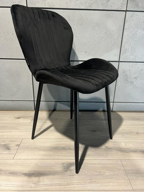 Krzesło tapicerowane MONTI VELVET BLACK II GATUNEK