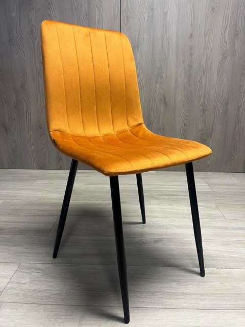 Krzesło tapicerowane AURORA VELVET BROWN