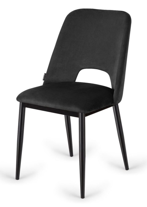 Krzesło tapicerowane GOTI BLACK VELVET II GATUNEK