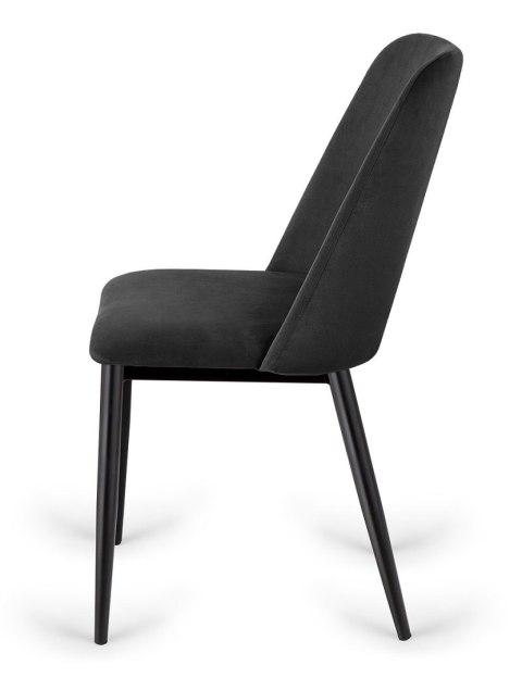Krzesło tapicerowane GOTI BLACK VELVET II GATUNEK