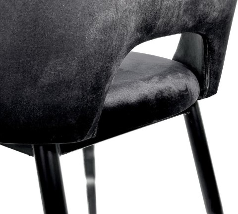 Krzesło tapicerowane GOTI BLACK VELVET II GATUNEK