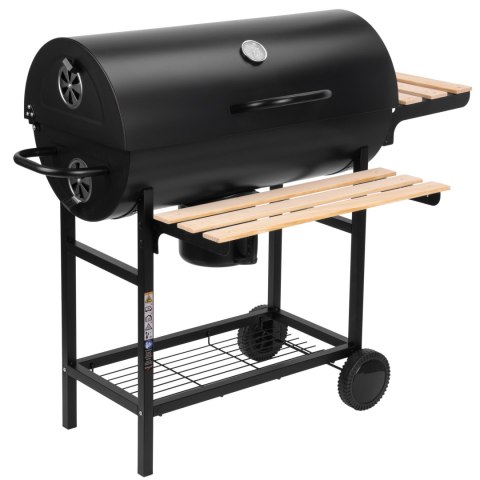 Grill węglowy ogrodowy 2 ruszty popielnik BAREL WOOD