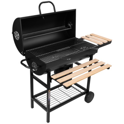 Grill węglowy ogrodowy 2 ruszty popielnik BAREL WOOD