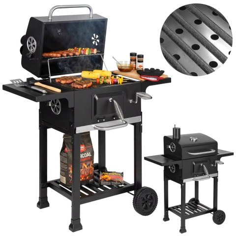 Grill węglowy ogrodowy z żeliwnym rusztem FERRO
