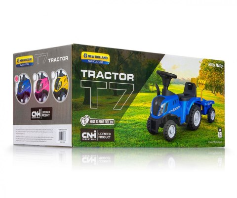 Jeździk Pojazd New Holland T7 Traktor niebieski