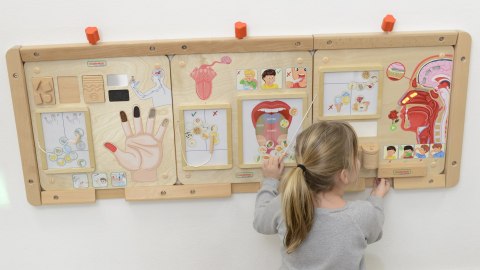 MASTERKIDZ Tablica Edukacyjna Zmysł Wzroku Montessori