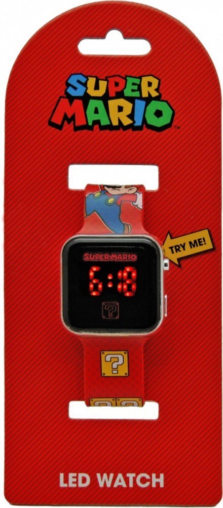 Zegarek LED Super Mario czerwony