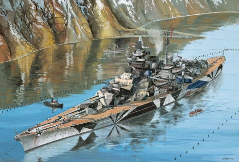 Model plastikowy statek Tirpitz 1:350