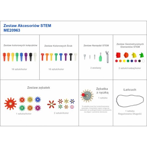 MASTERKIDZ Wolnostojąca Tablica Naukowa Kreatywna STEM 166 x 125 + Zestaw Akcesoriów