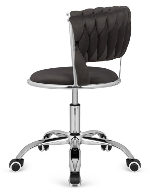 Krzesło obrotowe warkocz TRECCIA OFFICE BLACK VELVET II GATUNEK