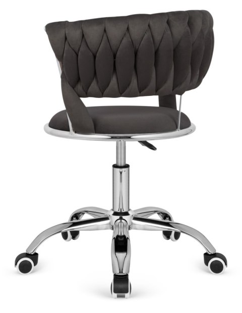 Krzesło obrotowe warkocz TRECCIA OFFICE BLACK VELVET II GATUNEK