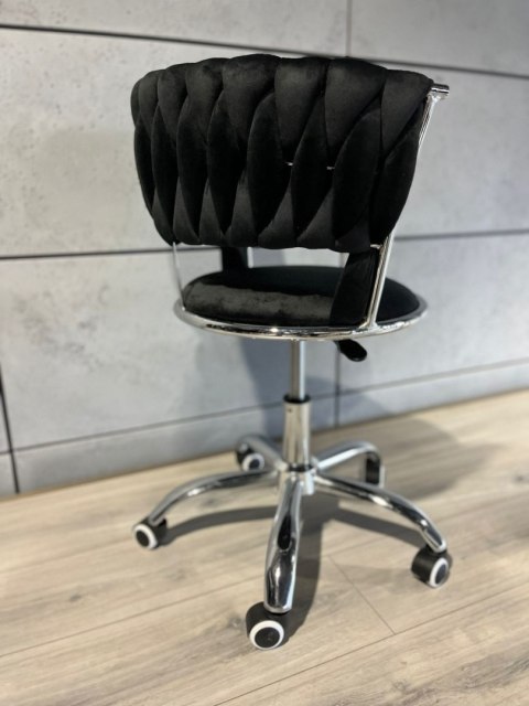 Krzesło obrotowe warkocz TRECCIA OFFICE BLACK VELVET II GATUNEK
