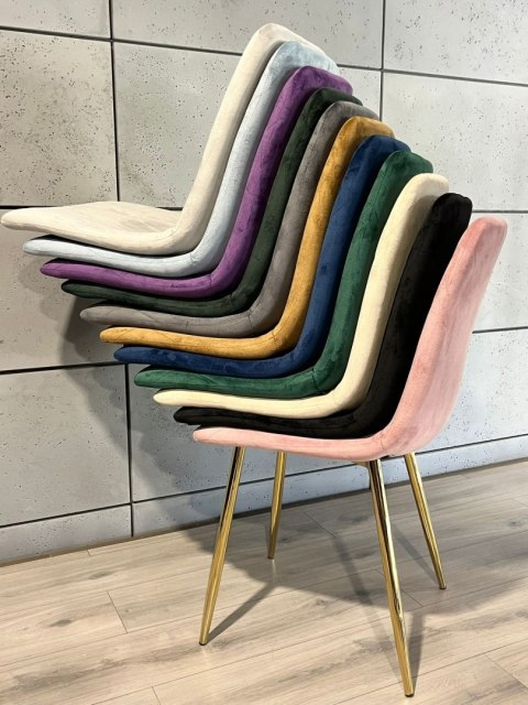 Krzesło tapicerowane BORGO VELVET LIGHT GREY II GATUNEK