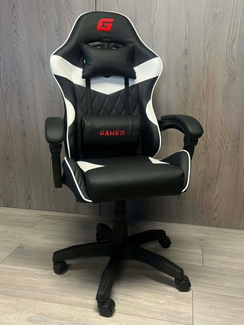 Fotel obrotowy gamingowy EVO PU WHITE