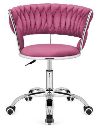 Krzesło obrotowe warkocz TRECCIA OFFICE PURPLE VELVET