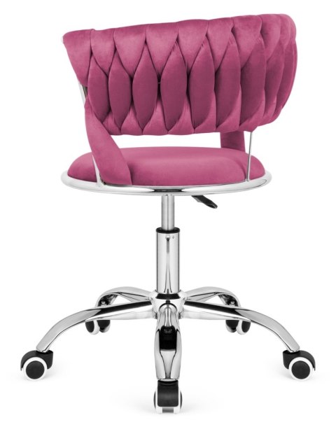 Krzesło obrotowe warkocz TRECCIA OFFICE PURPLE VELVET