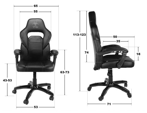 Fotel obrotowy do biurka TITAN BLUE ALCANTARA BASIC