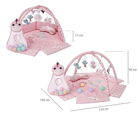 Mata edukacyjna Dino Pink TinyMini różowa