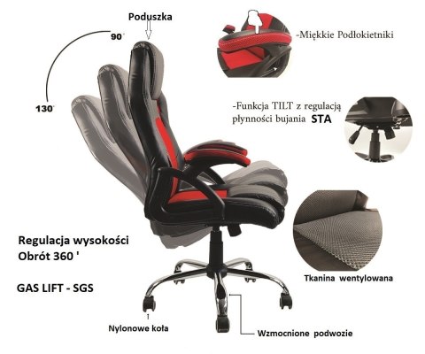.Fotel obrotowy do biurka CARRERA M ALCANTARA DARK GREEN
