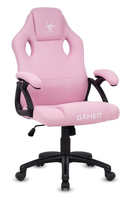 Fotel obrotowy do biurka CARRERA M FULL PINK FABRIC OUTLET