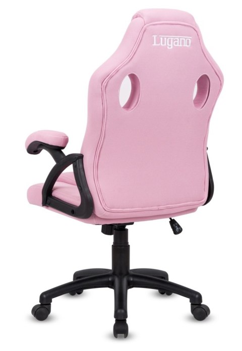 Fotel obrotowy do biurka CARRERA M FULL PINK FABRIC OUTLET
