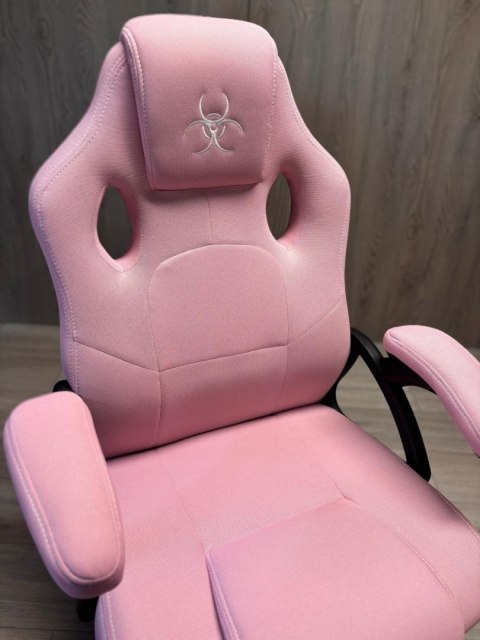 Fotel obrotowy do biurka CARRERA M FULL PINK FABRIC OUTLET