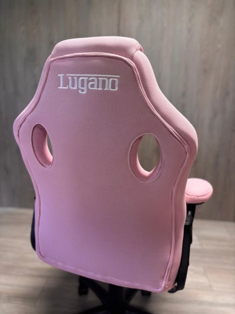 Fotel obrotowy do biurka CARRERA M FULL PINK FABRIC OUTLET