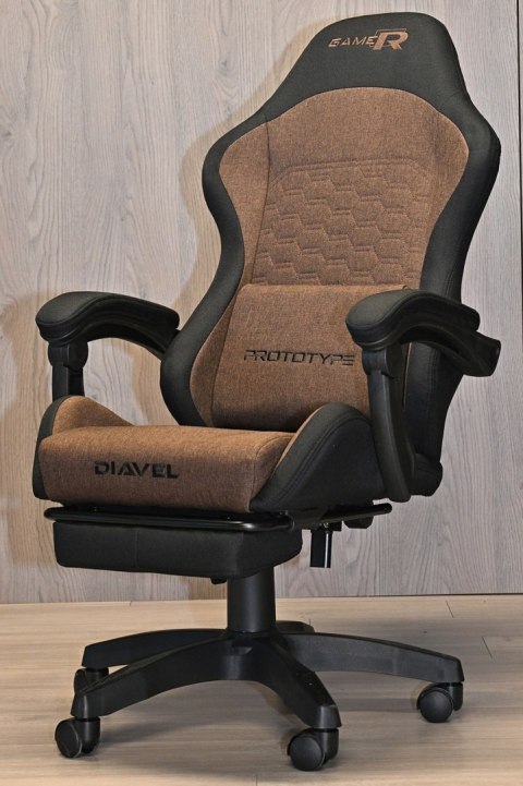 Fotel obrotowy gamingowy DIAVEL PRO FABRIC BROWN XL