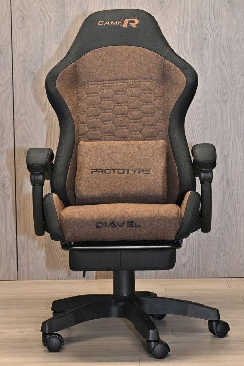 Fotel obrotowy gamingowy DIAVEL PRO FABRIC BROWN XL