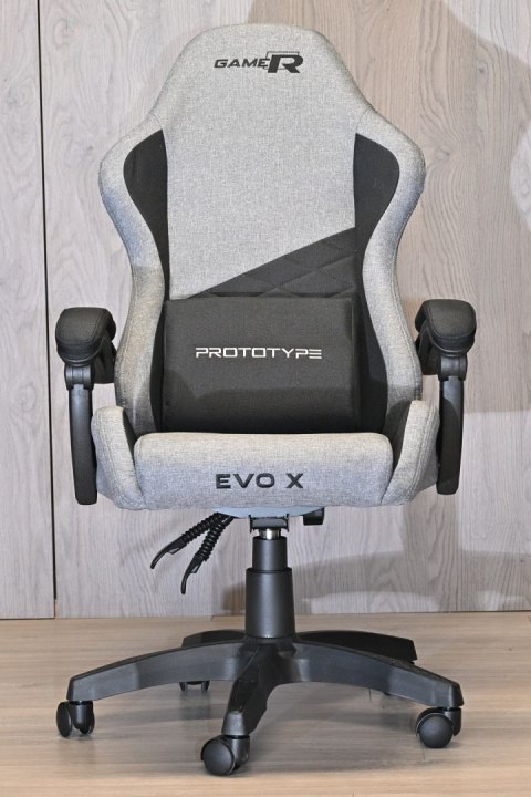 Fotel obrotowy gamingowy EVO FABRIC FULL GREY BLACK XL