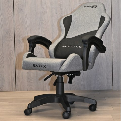 Fotel obrotowy gamingowy EVO FABRIC FULL GREY BLACK XL
