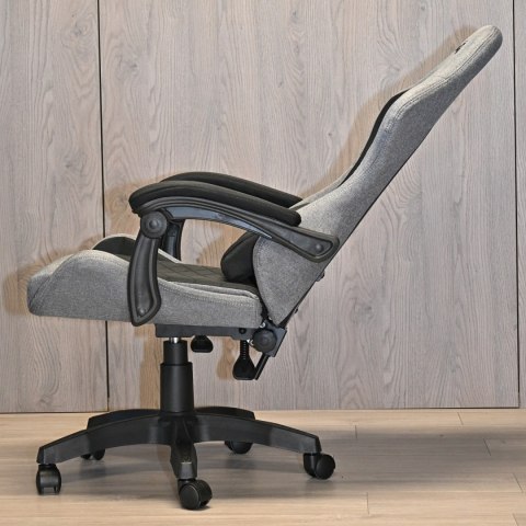 Fotel obrotowy gamingowy EVO FABRIC FULL GREY BLACK XL