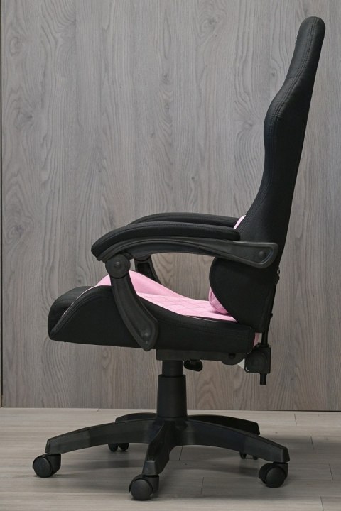 Fotel obrotowy gamingowy EVO FABRIC PINK XL