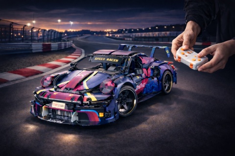 Klocki Technik zdalnie sterowane auto Porsche 911 RSR + pilot, 50cm