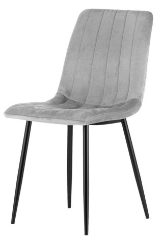 Krzesło tapicerowane AURORA VELVET LIGHT GREY II GATUNEK