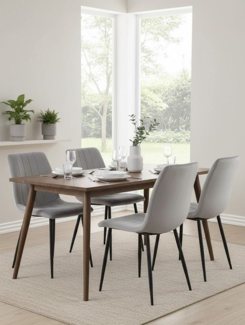 Krzesło tapicerowane AURORA VELVET LIGHT GREY II GATUNEK